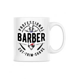 Cana personalizata professional barber alb