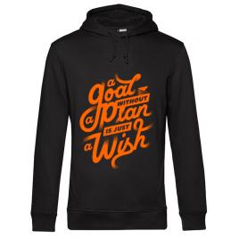 Hoodie barbat cu gluga a goal without a plan is just a wish negru