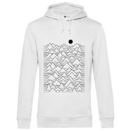Hoodie barbat cu gluga mountains alb