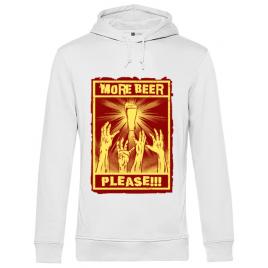 Hoodie barbat cu gluga thirsty zombies alb