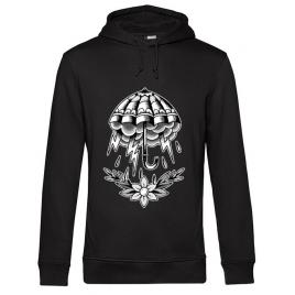 Hoodie barbat cu gluga umbrella tattoo negru