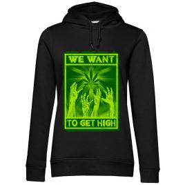 Hoodie dama cu gluga high zombies negru