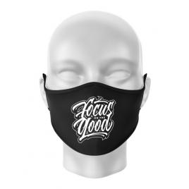 Masca personalizata reutilizabila focus on the good negru