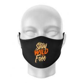 Masca personalizata reutilizabila stay wild and free negru