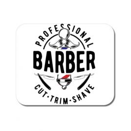 Mousepad personalizat professional barber alb