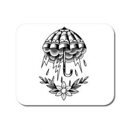 Mousepad personalizat umbrella tattoo alb