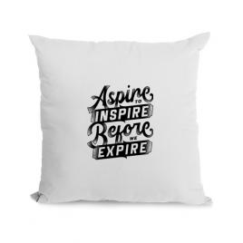 Perna personalizata aspire to inspire before we expire alb