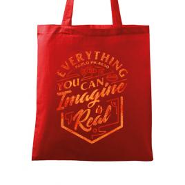 Sacosa din panza everything you can imagine is real rosu