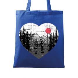 Sacosa din panza hike and love albastru regal
