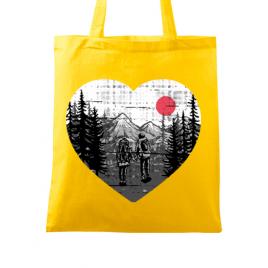Sacosa din panza hike and love galben