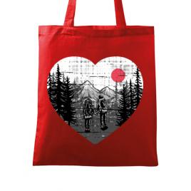 Sacosa din panza hike and love rosu
