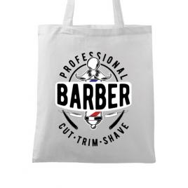 Sacosa din panza professional barber alb