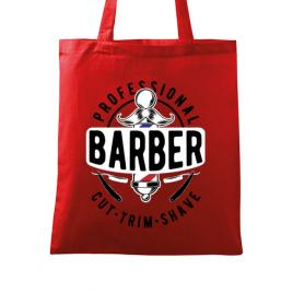 Sacosa din panza professional barber rosu