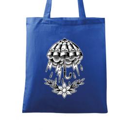 Sacosa din panza umbrella tattoo albastru regal