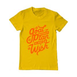 Tricou adler barbat a goal without a plan is just a wish galben