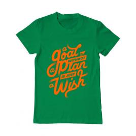 Tricou adler barbat a goal without a plan is just a wish verde mediu