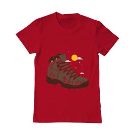 Tricou adler barbat adventure boot rosu