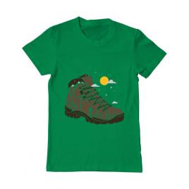 Tricou adler barbat adventure boot verde mediu