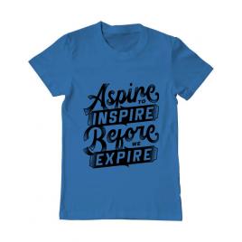 Tricou adler barbat aspire to inspire before we expire albastru azuriu