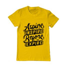Tricou adler barbat aspire to inspire before we expire galben