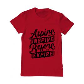 Tricou adler barbat aspire to inspire before we expire rosu