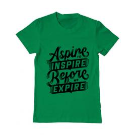 Tricou adler barbat aspire to inspire before we expire verde mediu