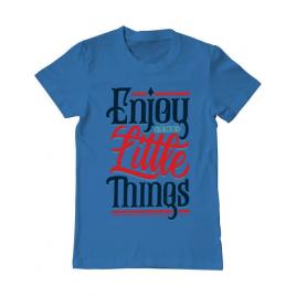 Tricou adler barbat enjoy the little things albastru azuriu