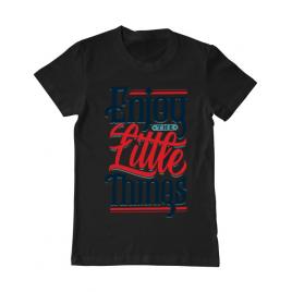 Tricou adler barbat enjoy the little things negru