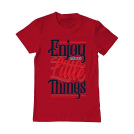 Tricou adler barbat enjoy the little things rosu