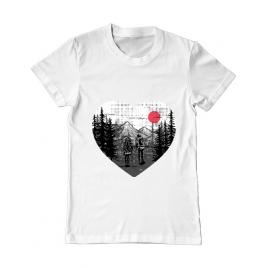 Tricou adler barbat hike and love alb