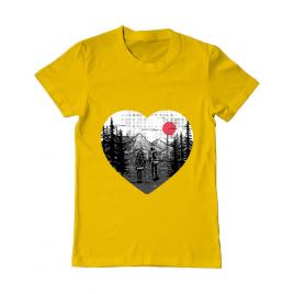 Tricou adler barbat hike and love galben