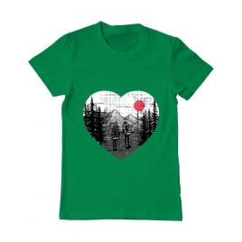 Tricou adler barbat hike and love verde mediu