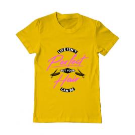 Tricou adler barbat life isnt perfect galben