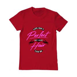 Tricou adler barbat life isnt perfect rosu