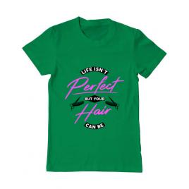 Tricou adler barbat life isnt perfect verde mediu