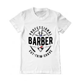 Tricou adler barbat professional barber alb