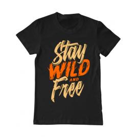 Tricou adler barbat stay wild and free negru