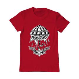 Tricou adler barbat umbrella tattoo rosu