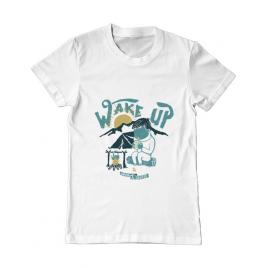 Tricou adler barbat wake up and drink a coffee alb