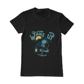Tricou adler barbat wake up and drink a coffee negru