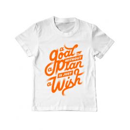 Tricou adler copil a goal without a plan is just a wish alb