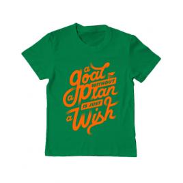 Tricou adler copil a goal without a plan is just a wish verde mediu