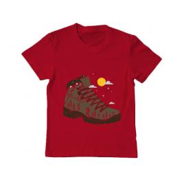 Tricou adler copil adventure boot rosu