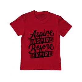 Tricou adler copil aspire to inspire before we expire rosu