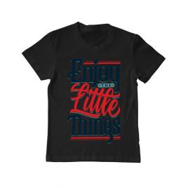Tricou adler copil enjoy the little things negru