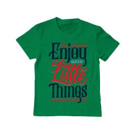 Tricou adler copil enjoy the little things verde mediu