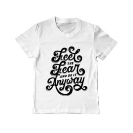 Tricou adler copil feel the fear and do it anyway alb