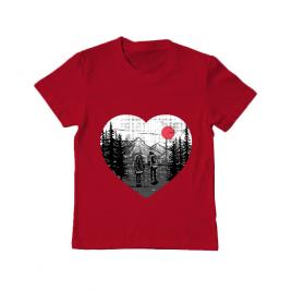 Tricou adler copil hike and love rosu