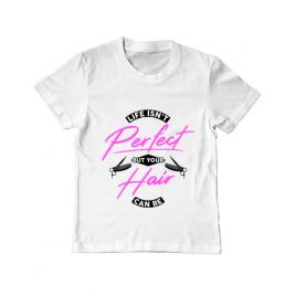 Tricou adler copil life isnt perfect alb
