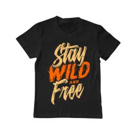 Tricou adler copil stay wild and free negru